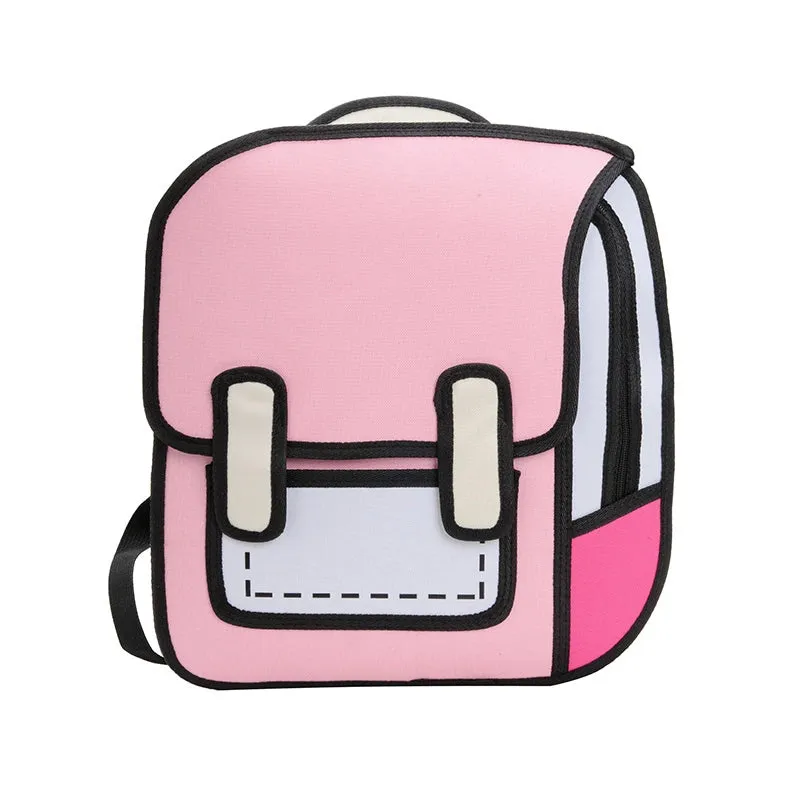 Stylish 2D/3D School Backpack for All Ages