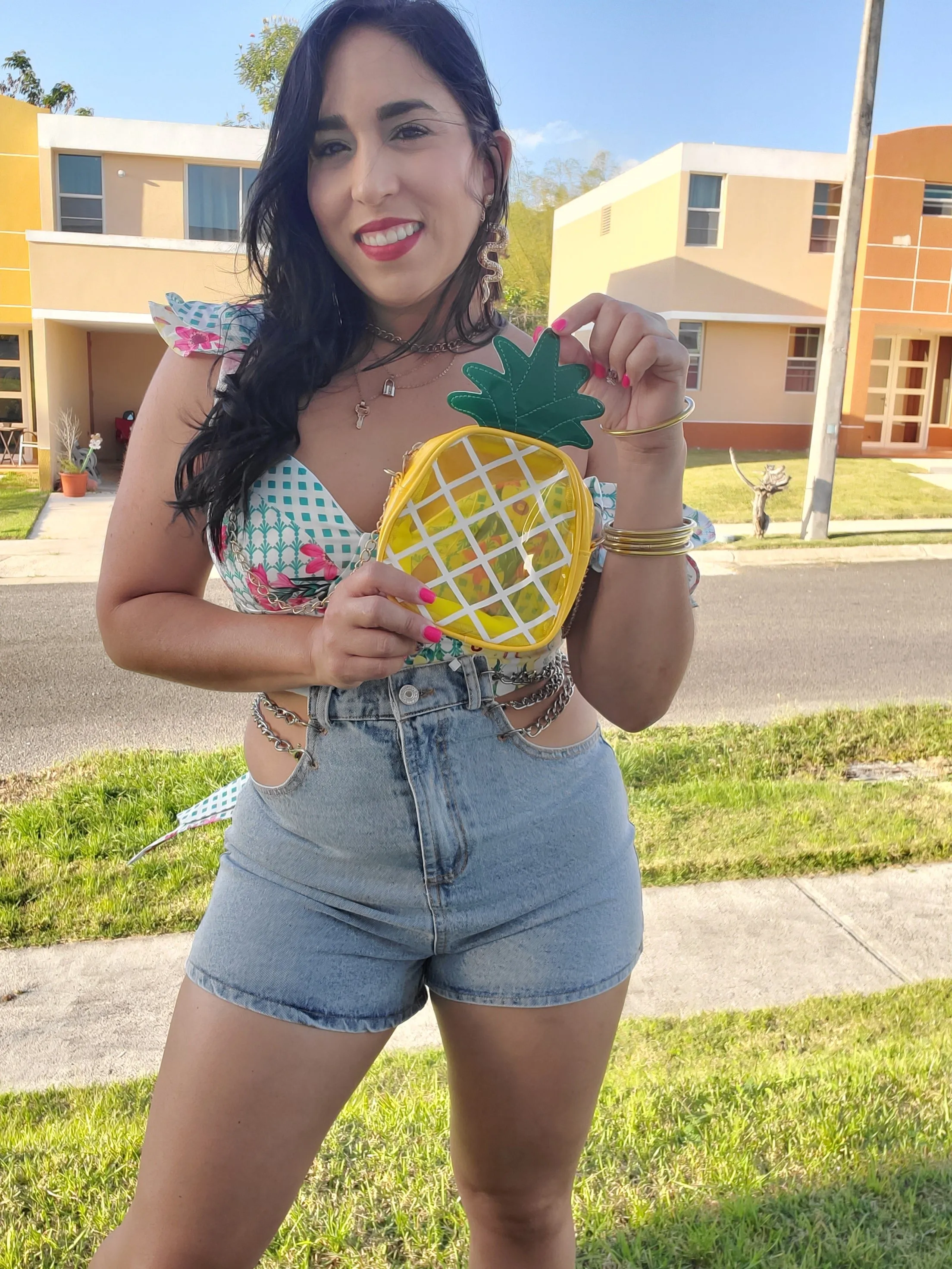 Summer Pineapple Cross Body Bag