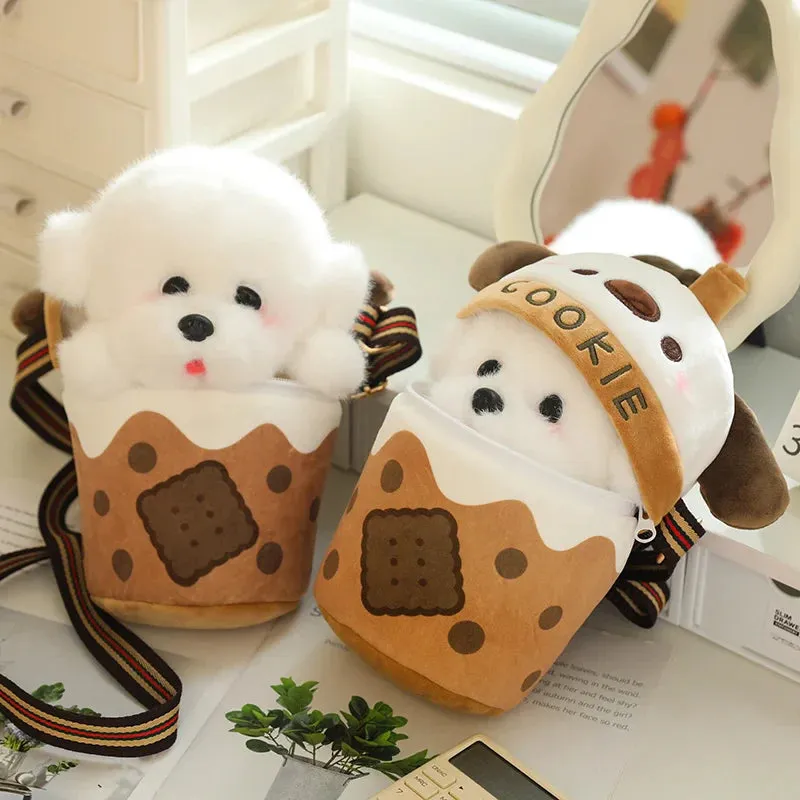 Sweet Cookie Cup Puppy Plush Handbag