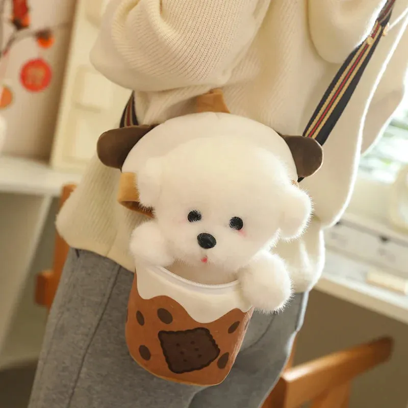 Sweet Cookie Cup Puppy Plush Handbag