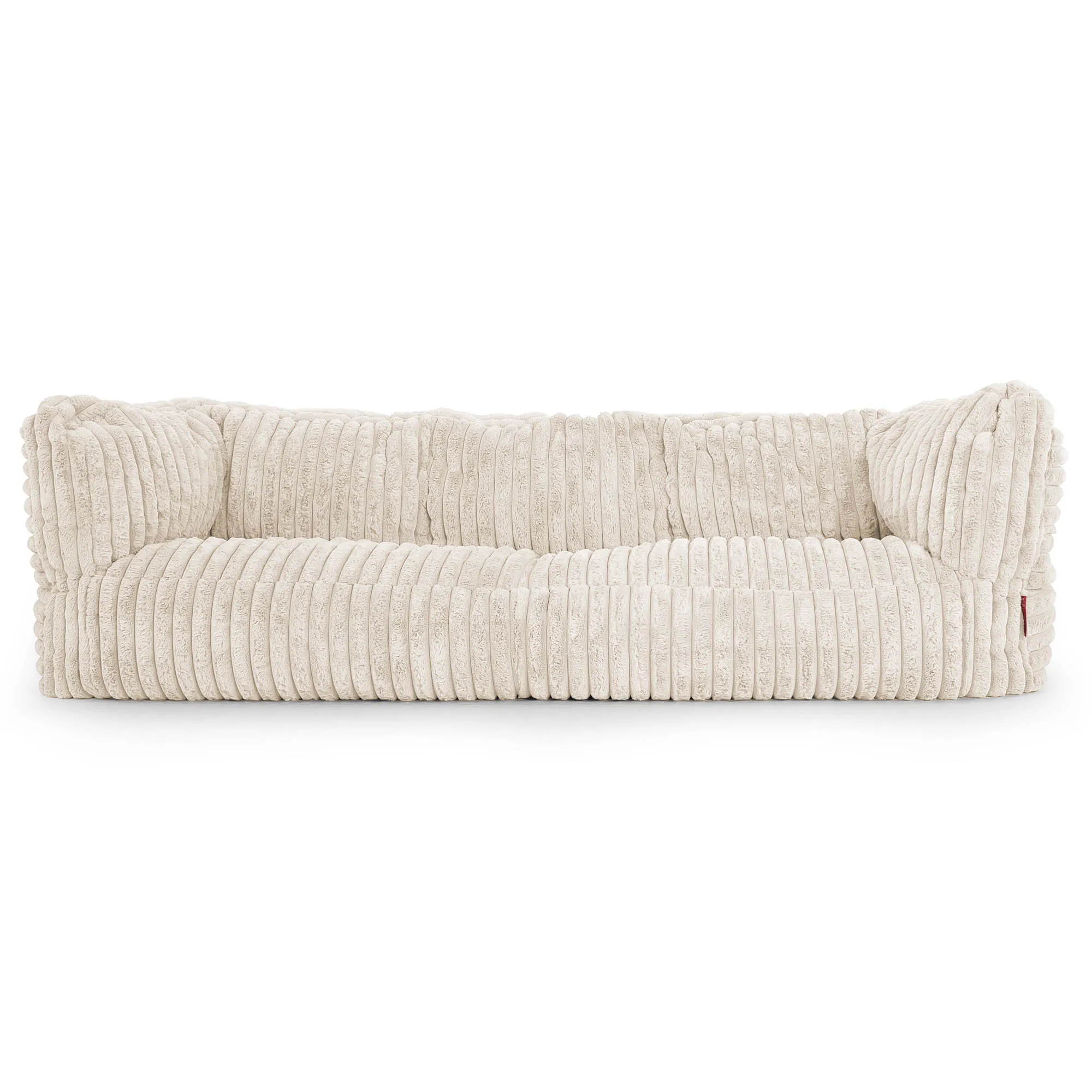 The 3 Seater Albert Sofa Bean Bag - Ultra Plush Cord Cream