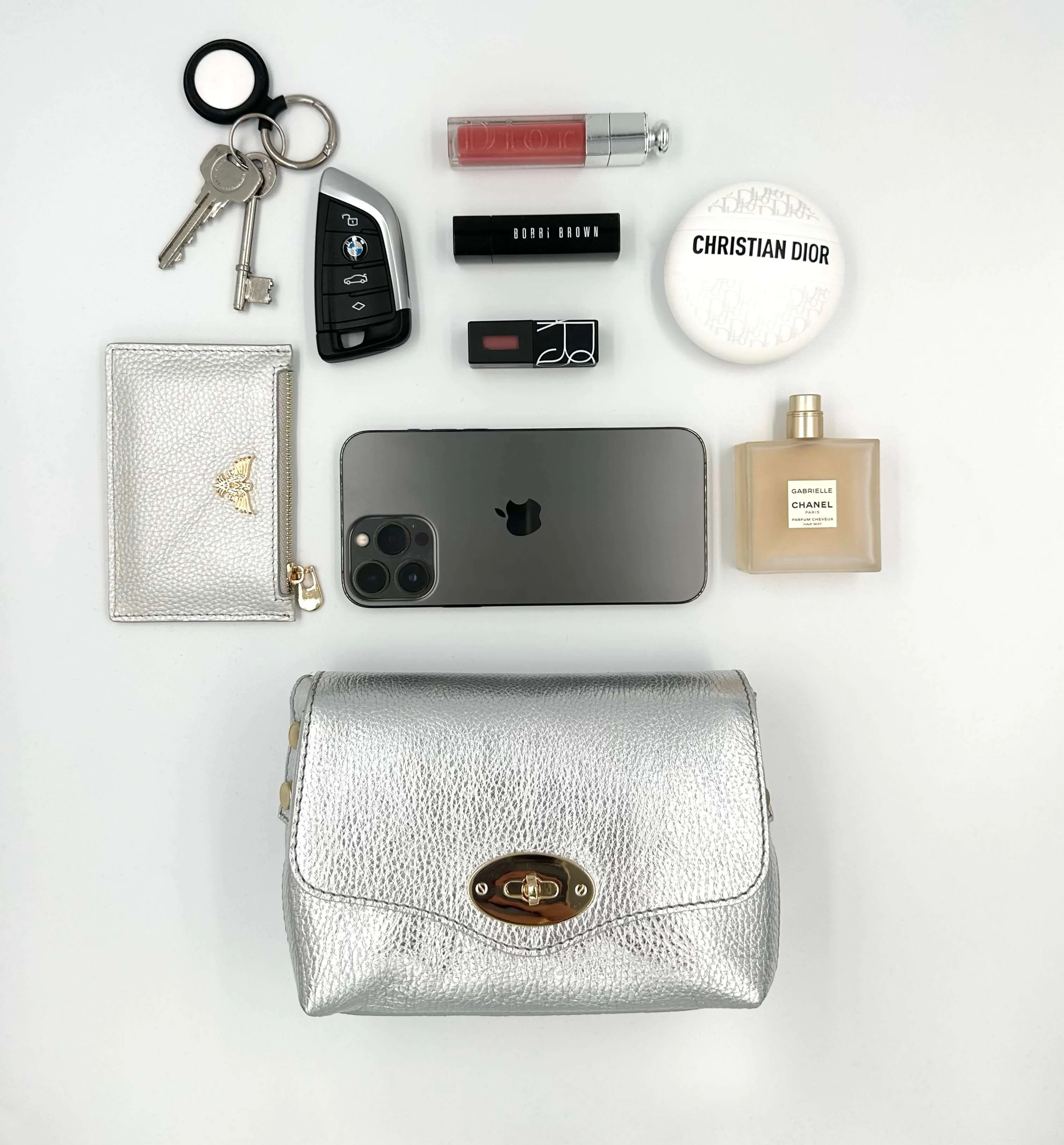 The Maddie Silver Leather Bag