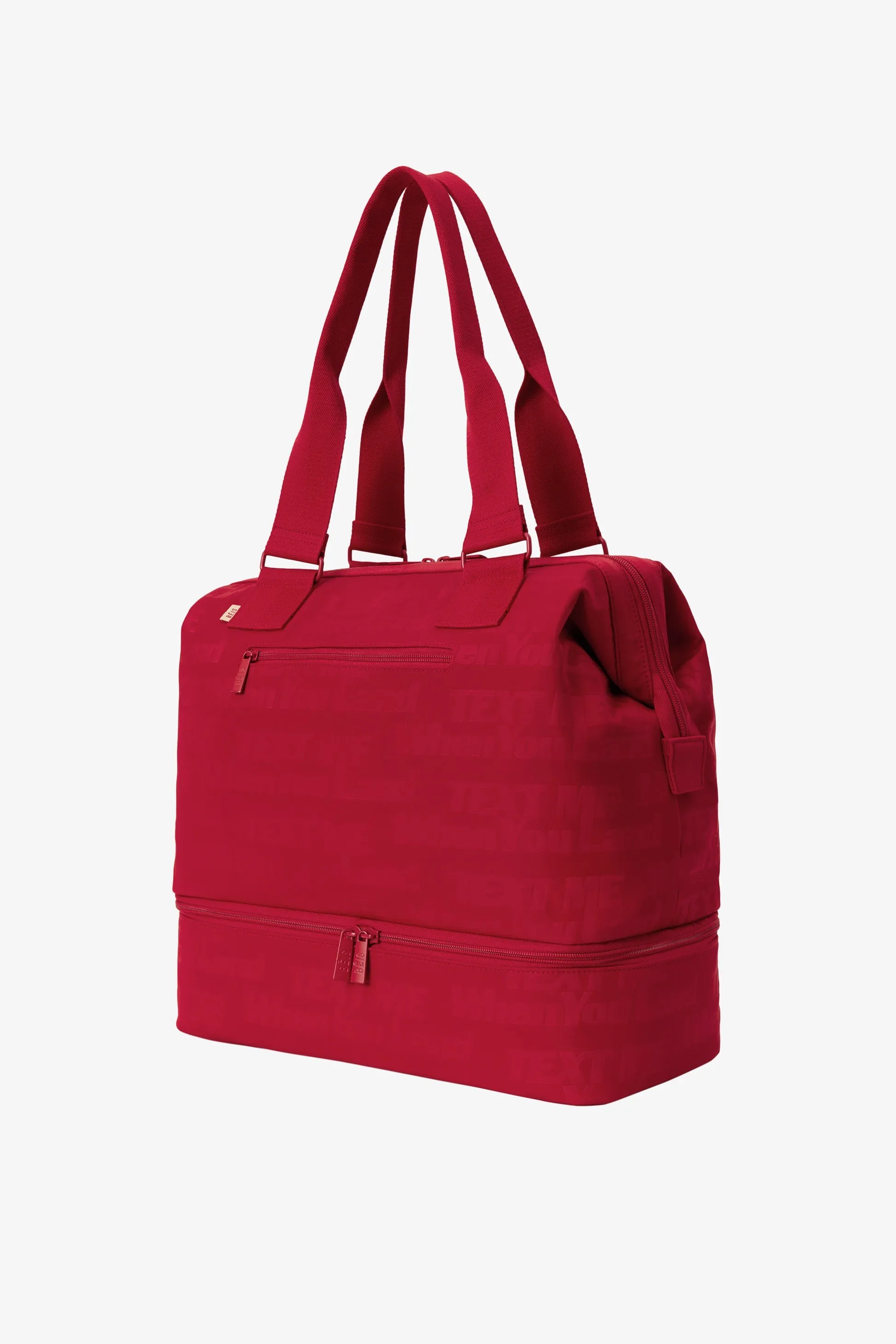 The Mini Weekender in Text Me Red