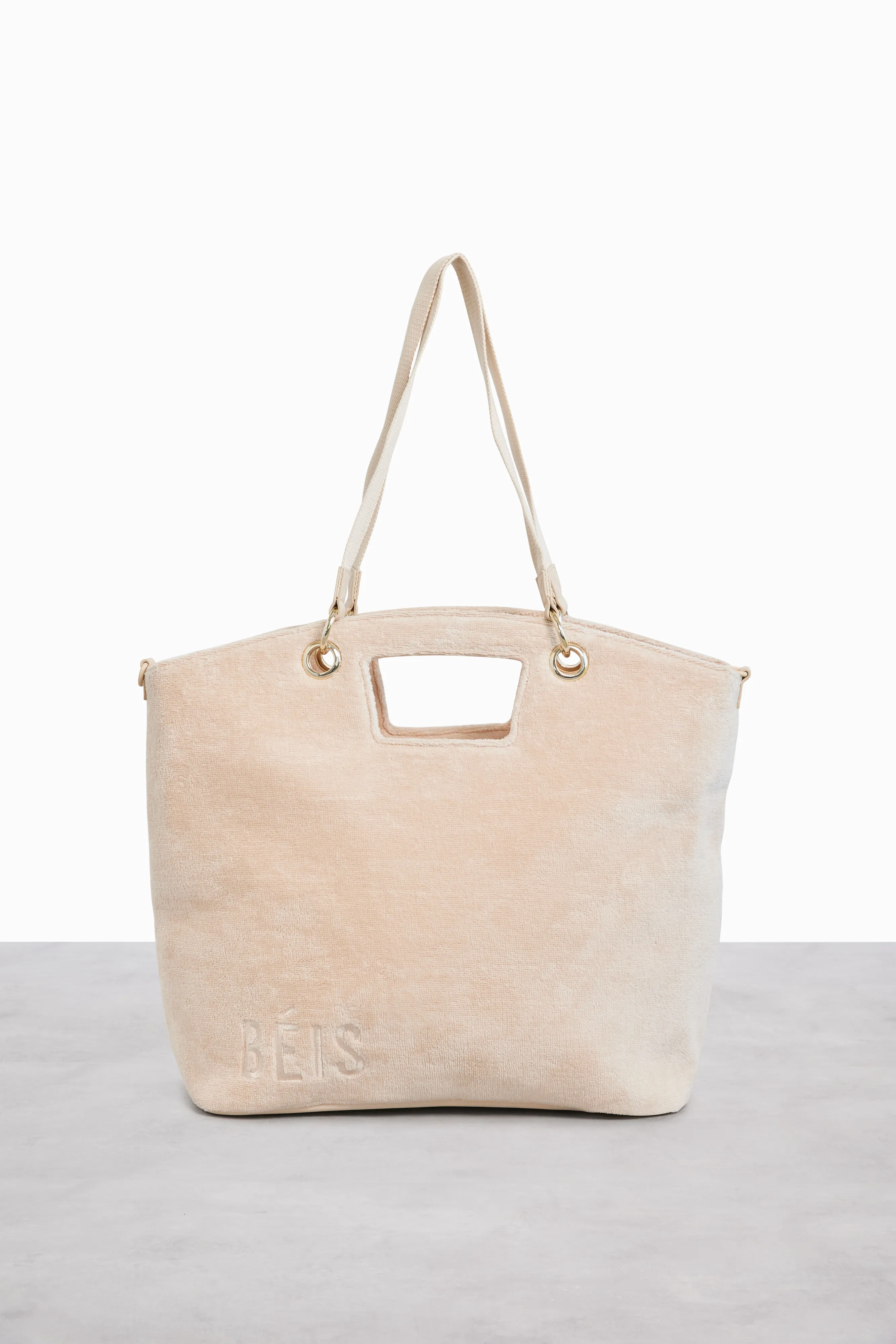 The Terry Tote in Beige