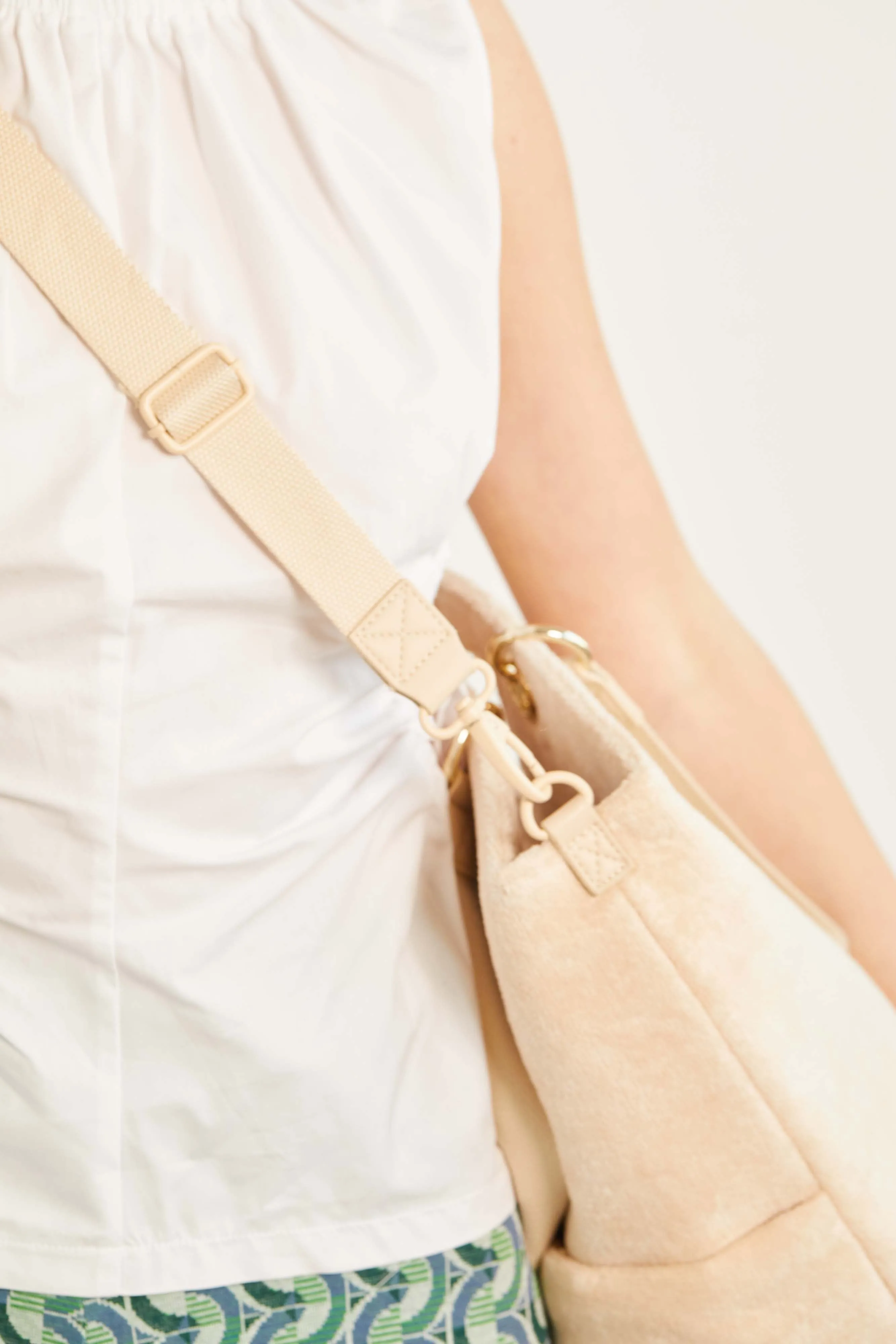 The Terry Tote in Beige