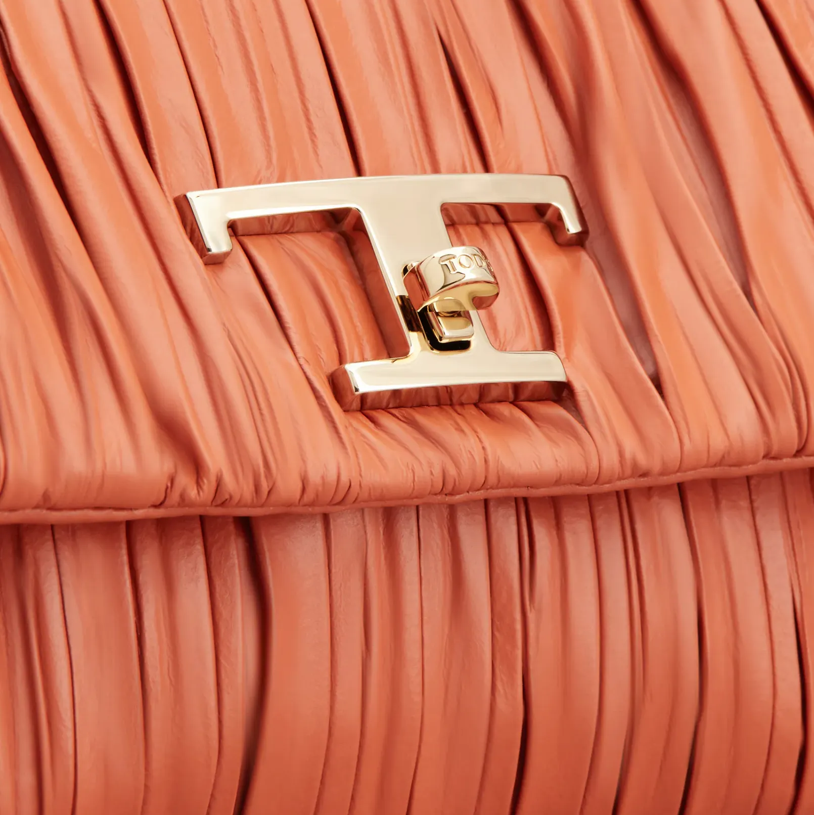 TODS T TIMELESS FLAP BAG ORANGE