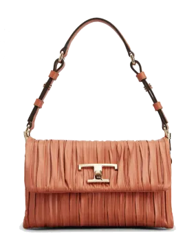 TODS T TIMELESS FLAP BAG ORANGE