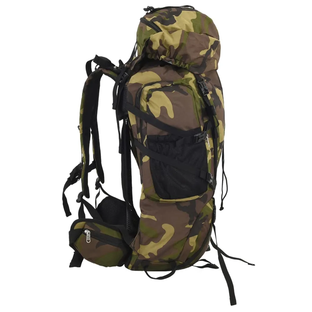 vidaXL Hiking Backpack Green Camouflage 80 L Oxford Fabric