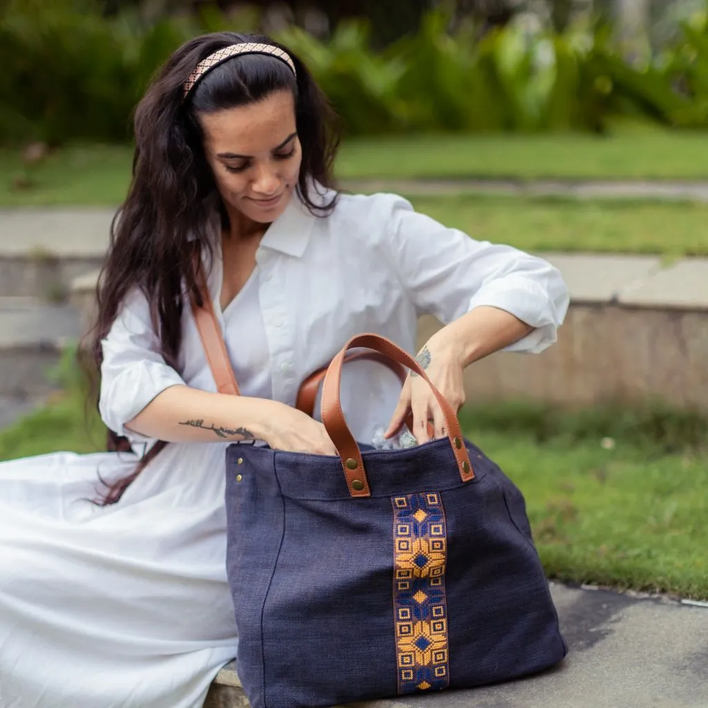 Walid Unisex Canvas Bag - Navy