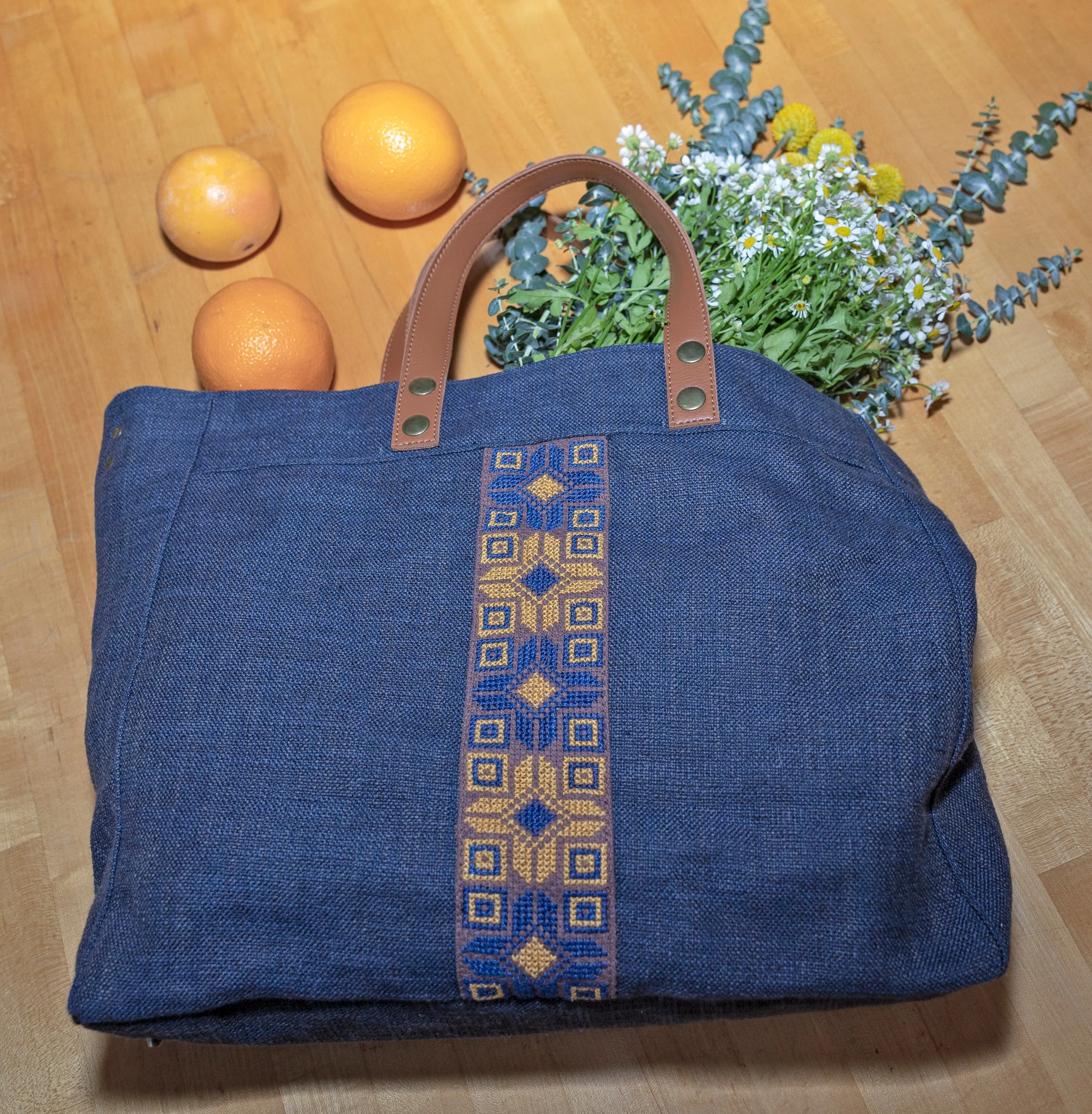 Walid Unisex Canvas Bag - Navy