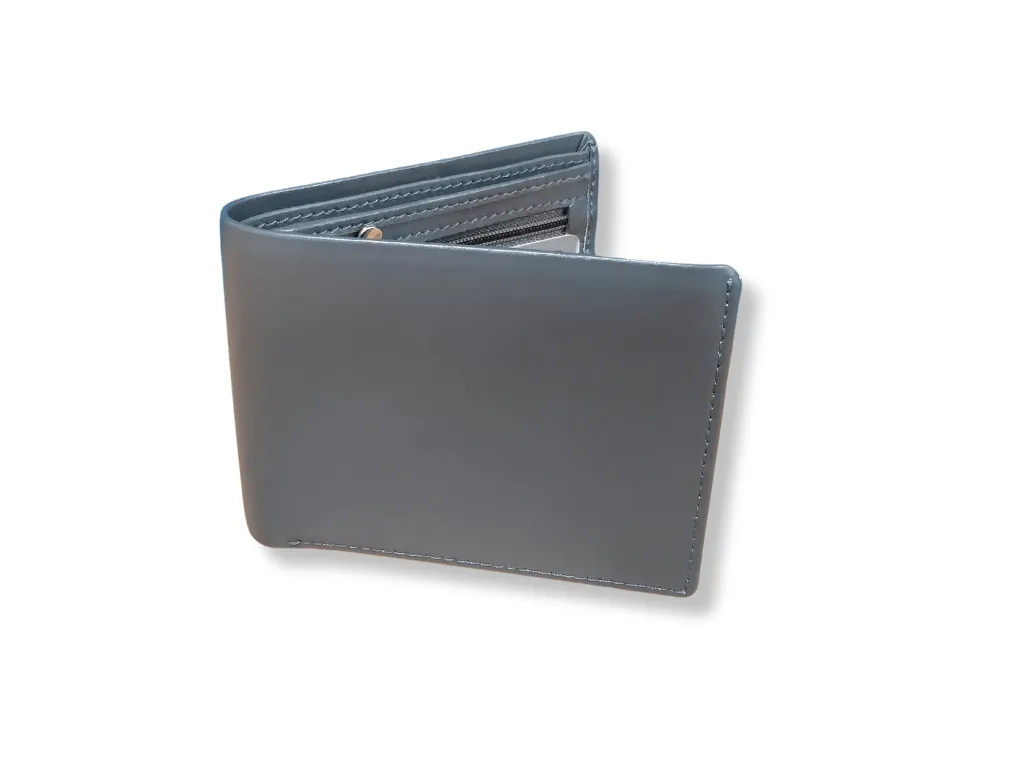 Wallet : Grey Leather Wallet