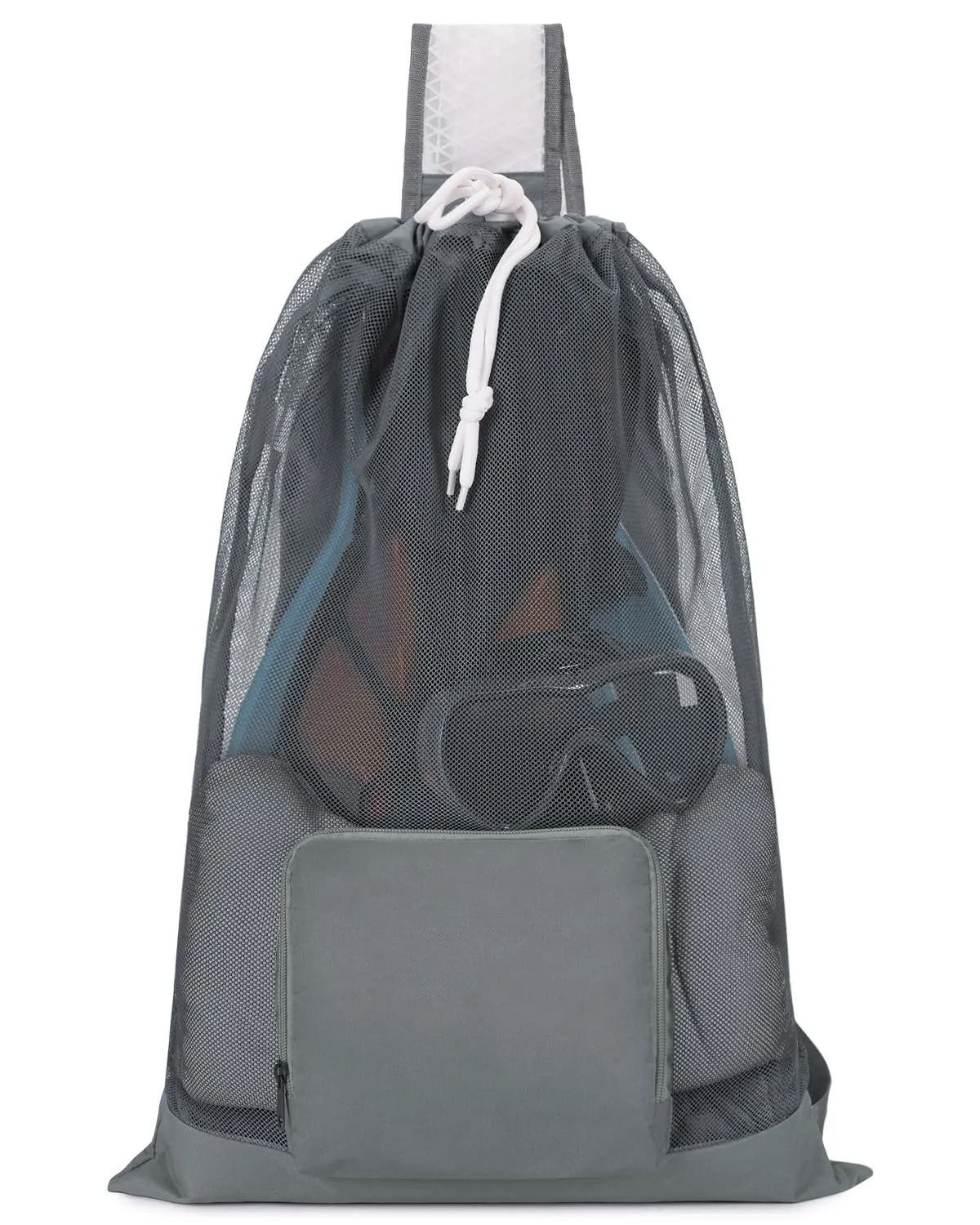 WANDF Foldable Swim Bag Drawstring Bag with Quick-dry Shoulder Strap