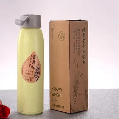 Wheat Straw Eco Glass Bottle