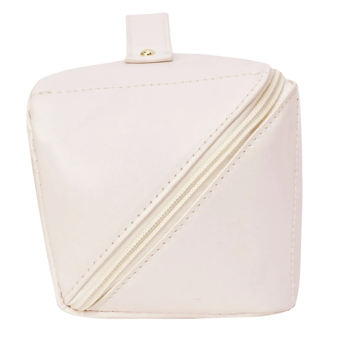 White NGIL Large Faux Leather Expandable Travel Toiletry