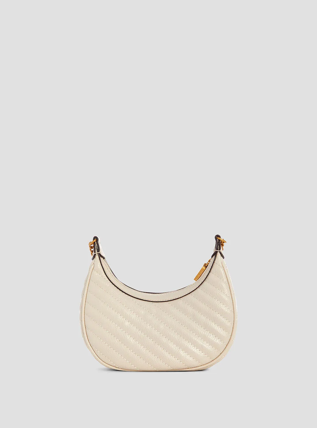 White Sela Mini Crossbody Hobo Bag