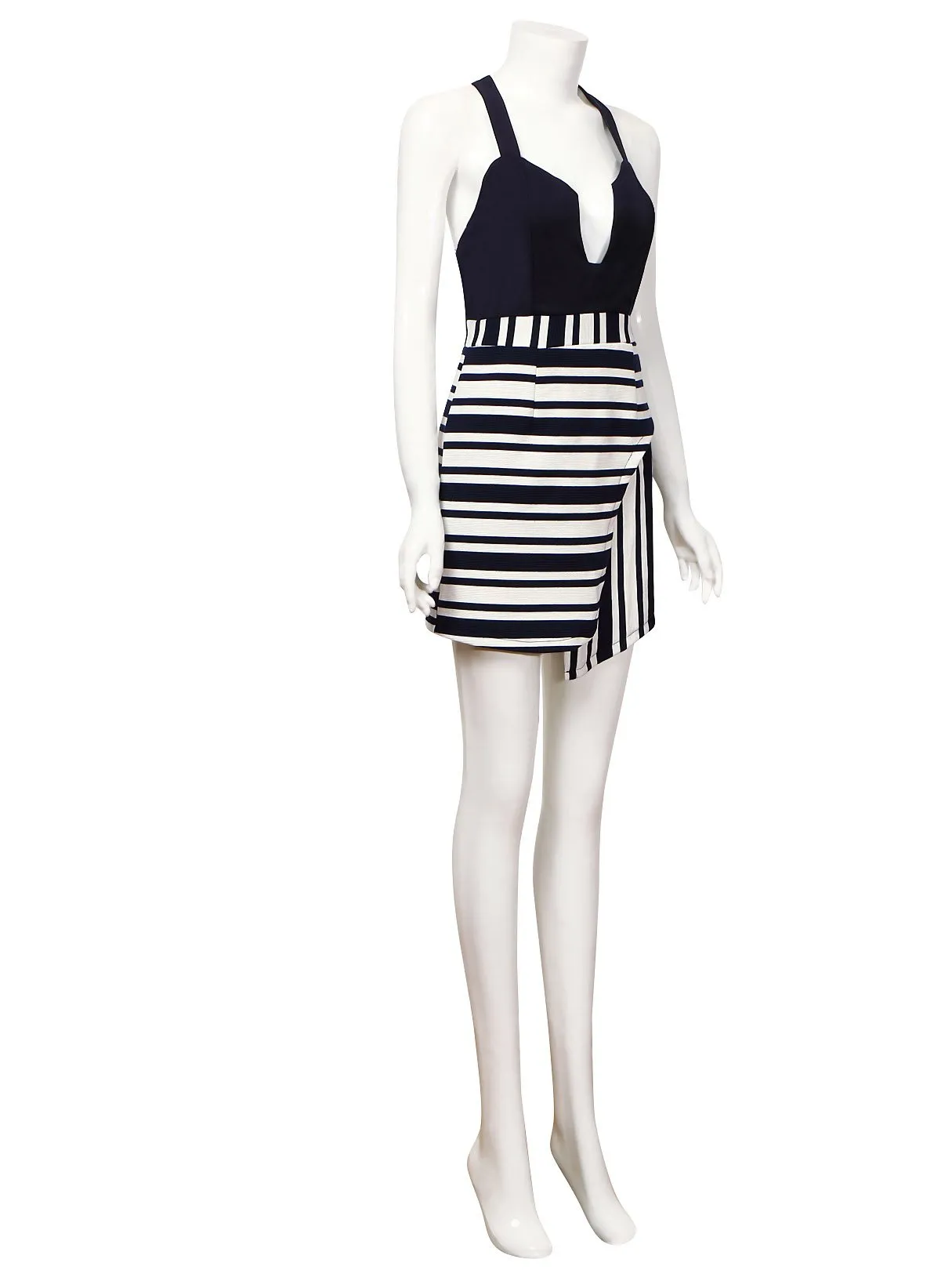 Wholesale Navy Stripe Mini Dresses