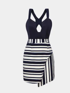 Wholesale Navy Stripe Mini Dresses