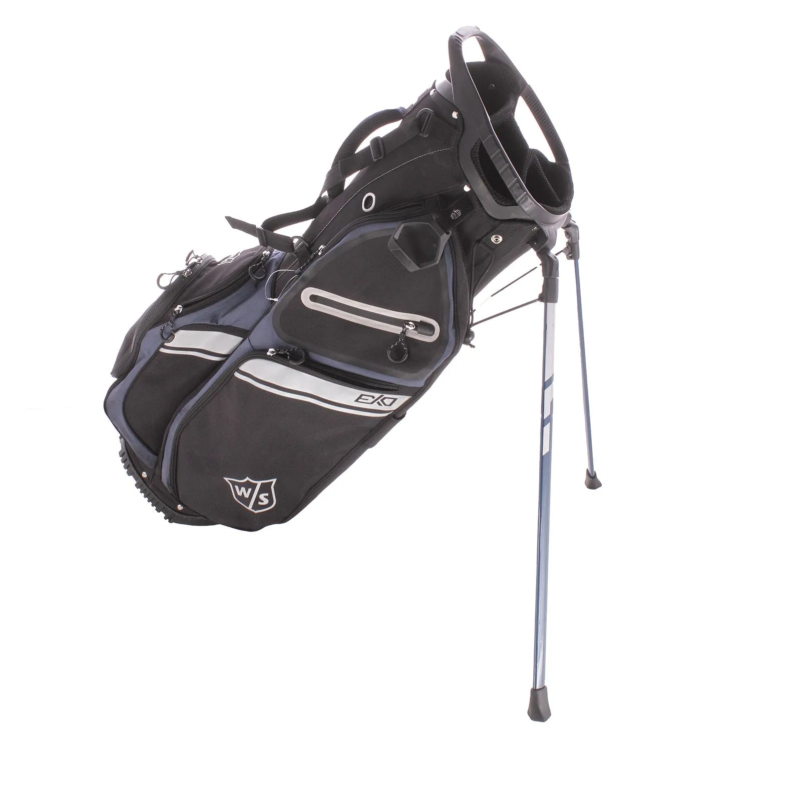 Wilson Second Hand Stand Bag - Black/Blue/Silver