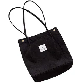 Women's Corduroy Shoulder Tote Bag