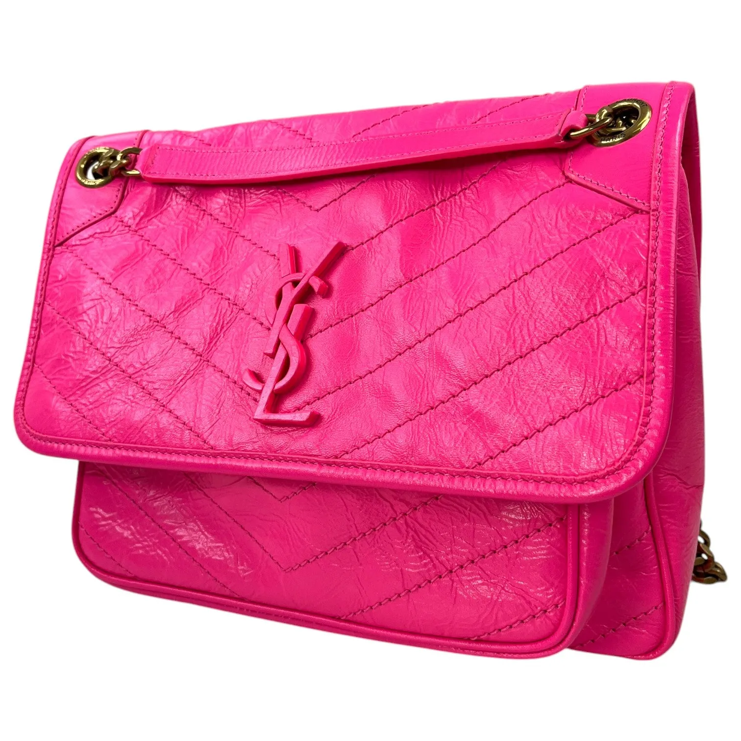 Women's Fluo Nappa Handbag Pink