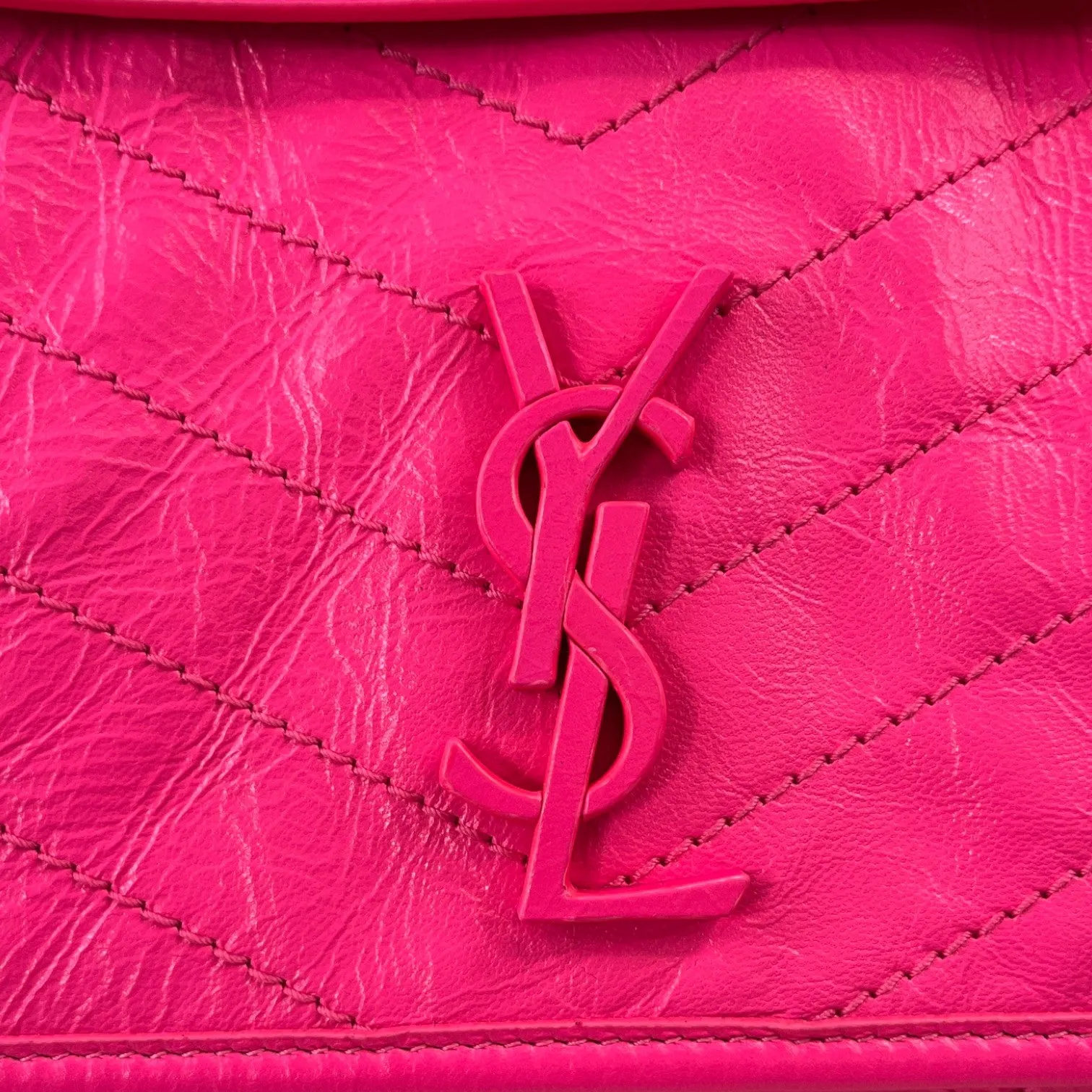 Women's Fluo Nappa Handbag Pink