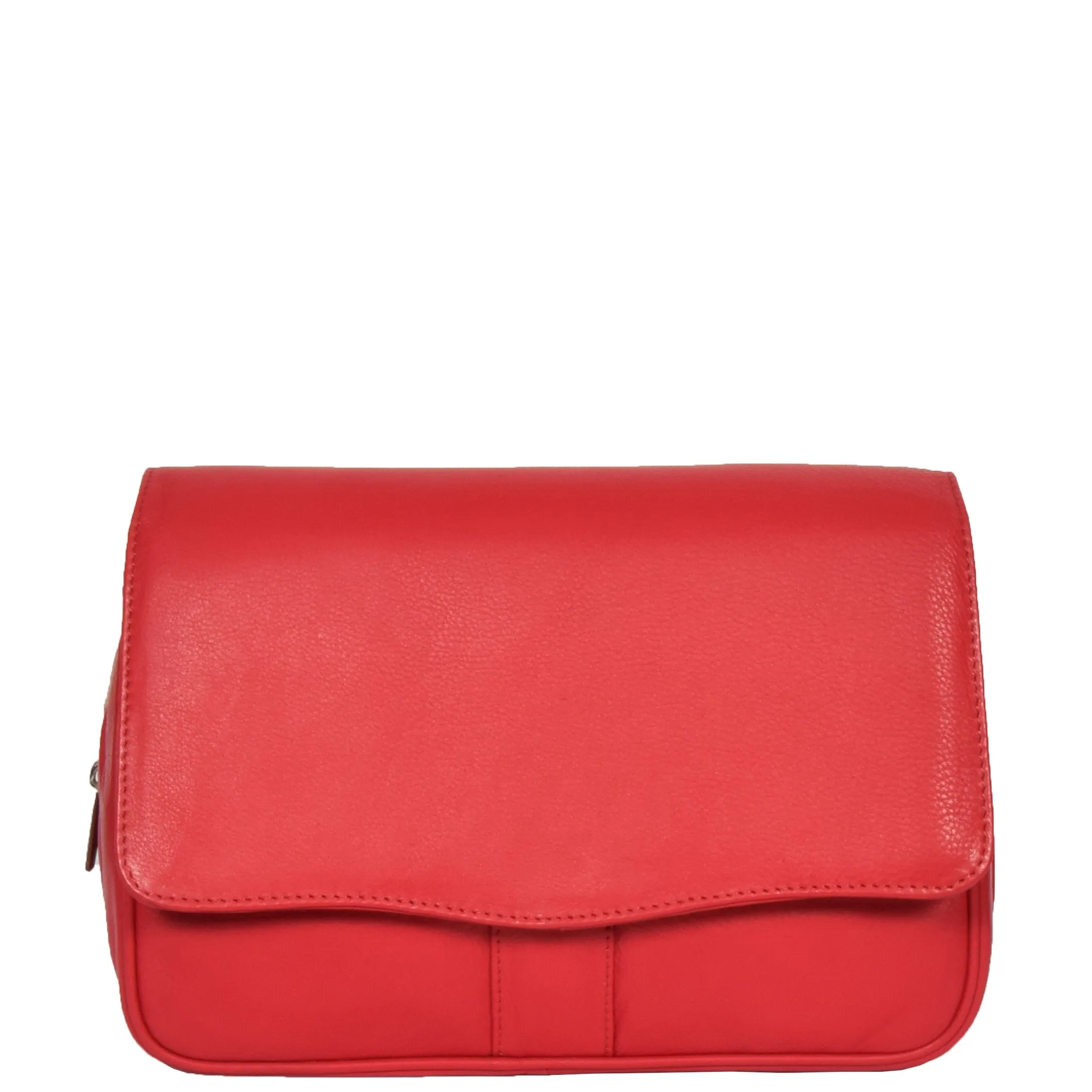 Womens Leather Classic Organiser Bag Matilda Red