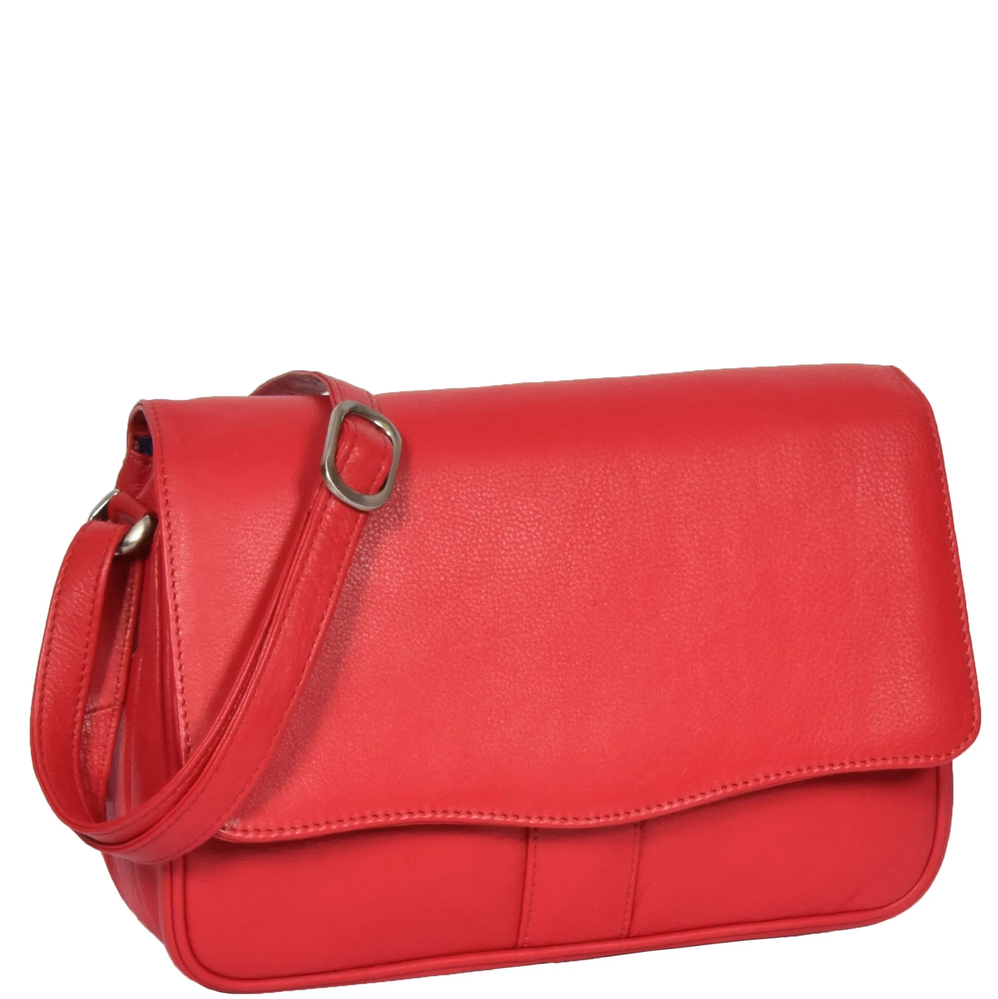 Womens Leather Classic Organiser Bag Matilda Red