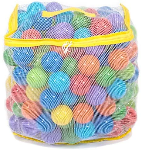 Wonder 200 Colorful Play Balls Non-Toxic With Mesh Storage Tote