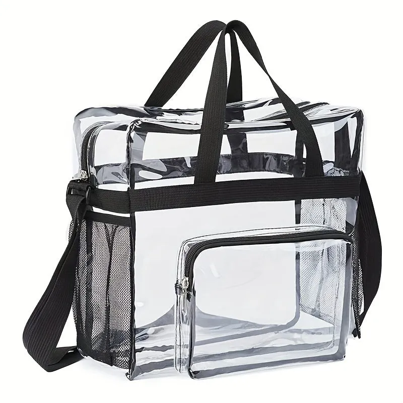 Work and Sports Clear Tote Bag for Ultimate Visibility