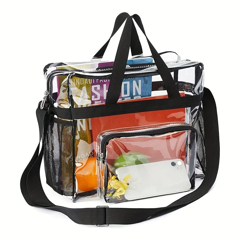 Work and Sports Clear Tote Bag for Ultimate Visibility