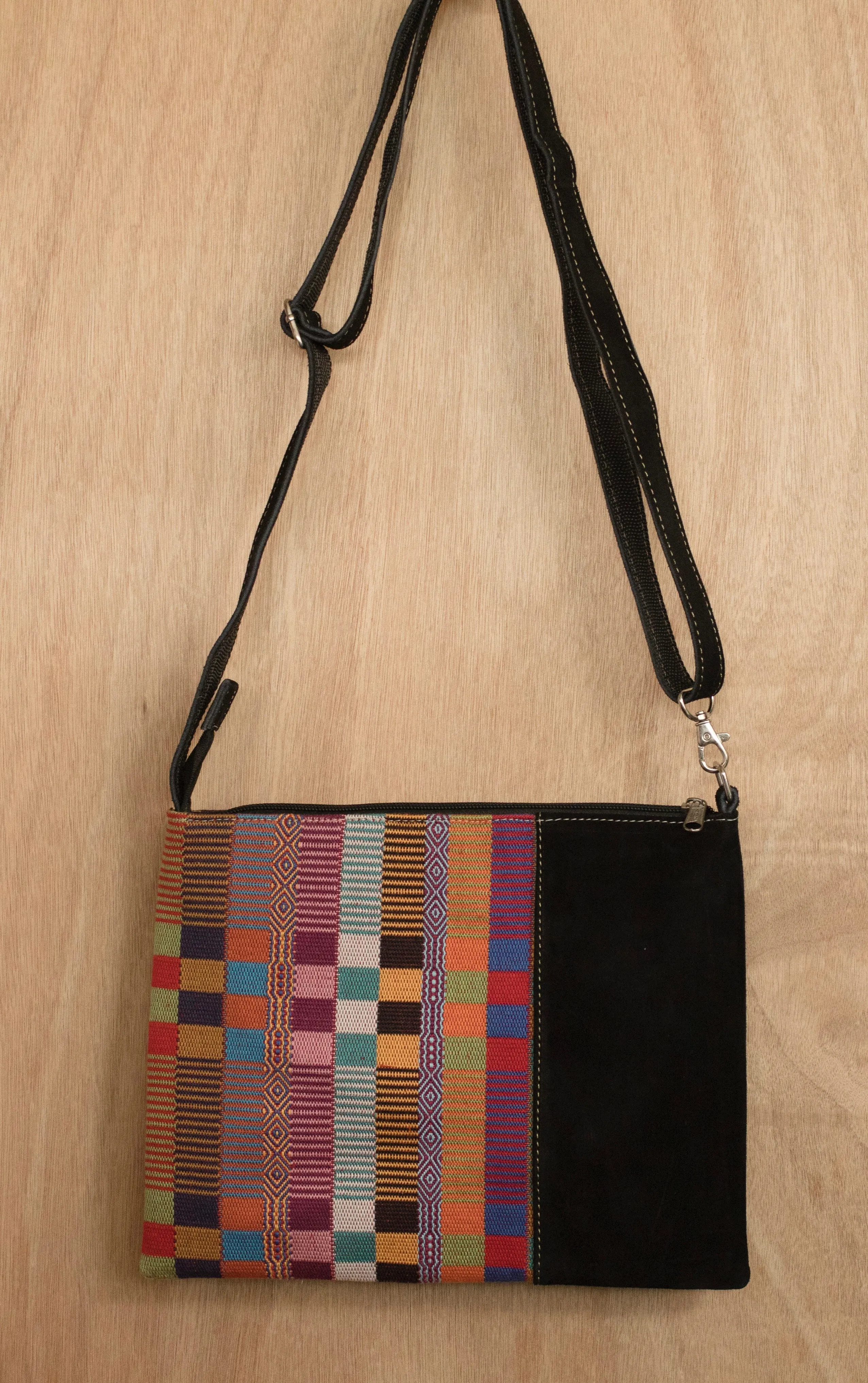 Woven Leather Crossbody Bag