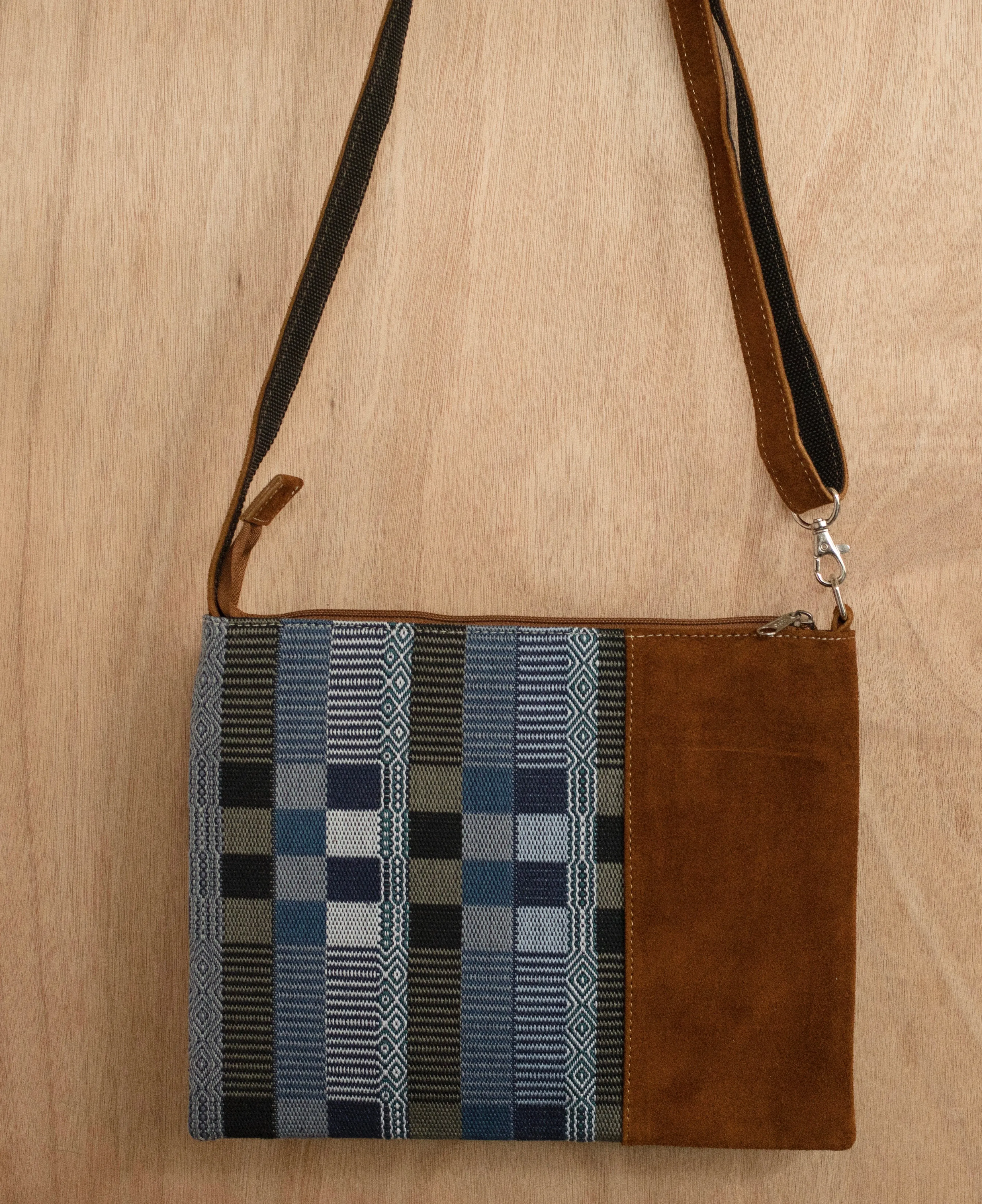 Woven Leather Crossbody Bag