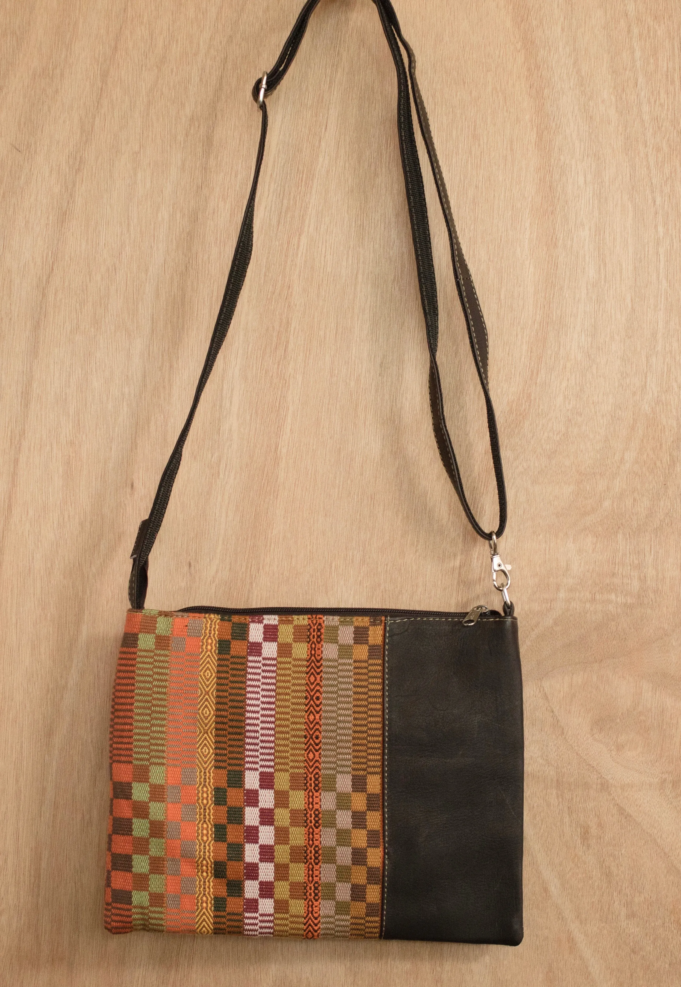 Woven Leather Crossbody Bag