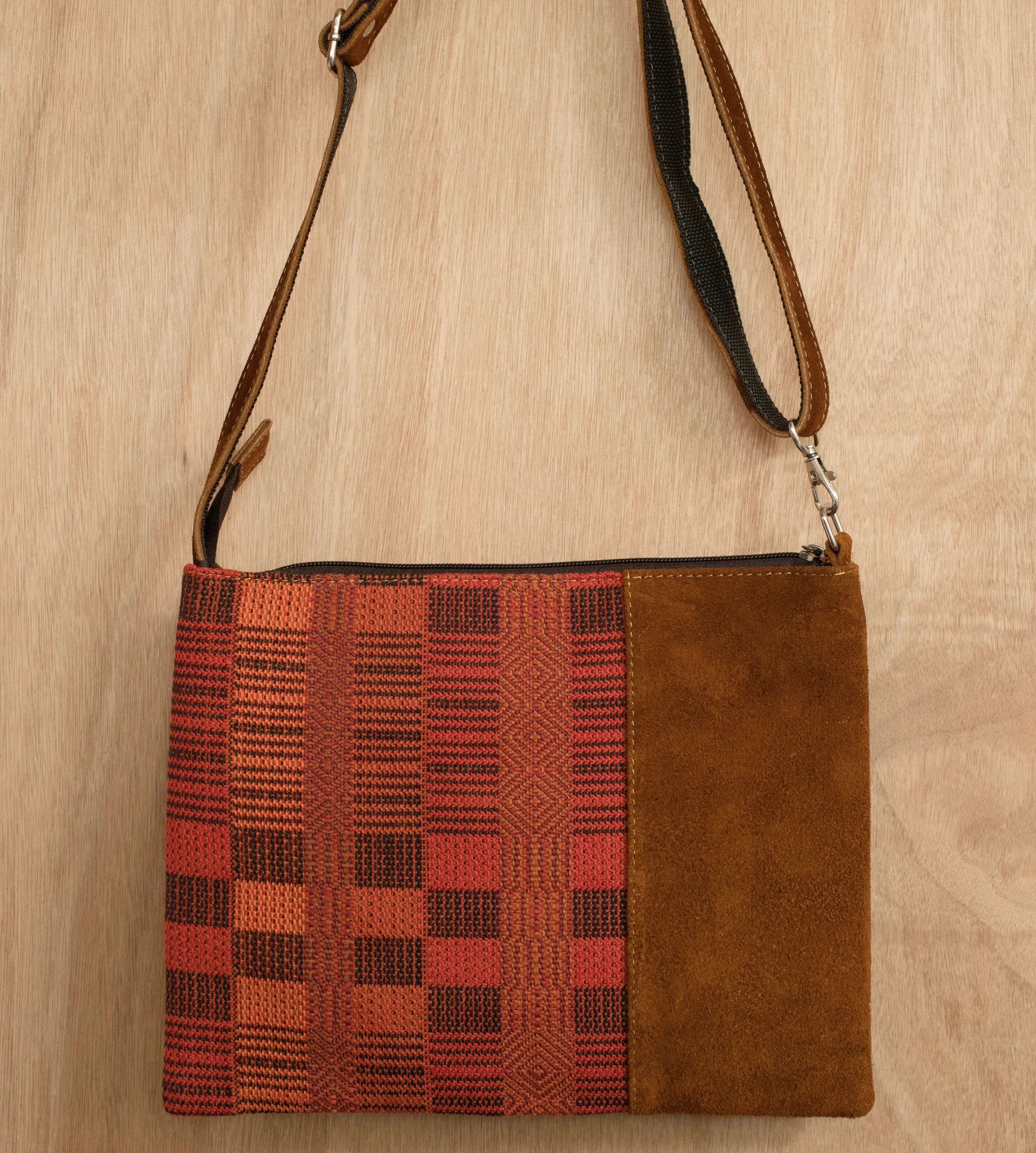 Woven Leather Crossbody Bag