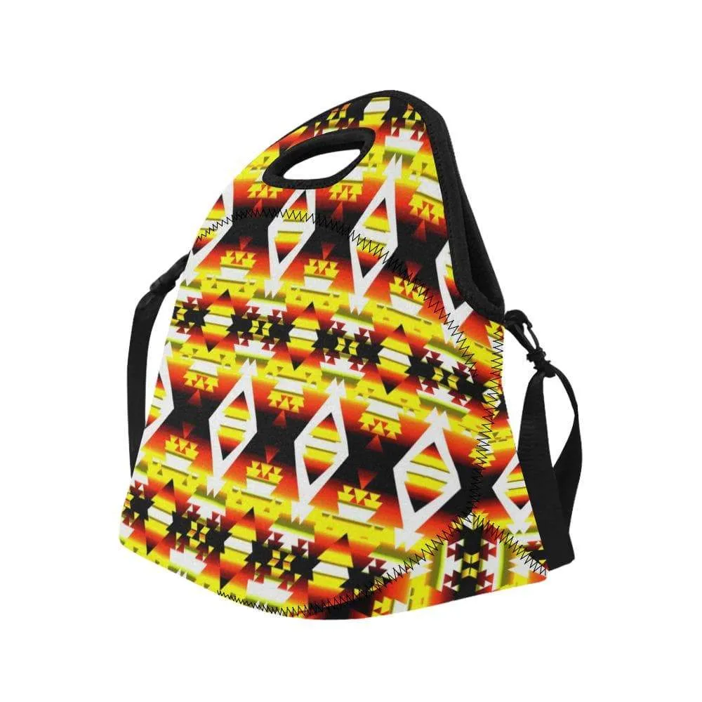 Yellow Winter Camp Neoprene Lunch Bag/Large