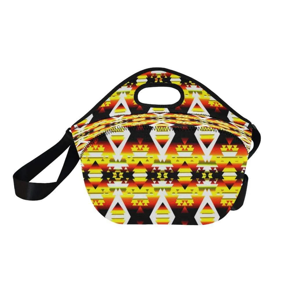 Yellow Winter Camp Neoprene Lunch Bag/Large