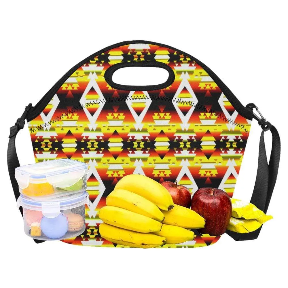 Yellow Winter Camp Neoprene Lunch Bag/Large